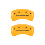 MGP 4 Caliper Covers Engraved Front Cursive/Challenger Engraved Rear RT Black finish silver ch