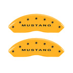 MGP 4 Caliper Covers Engraved Front Mustang Rear Bar & Pony Yellow Finish Blk Char 2006 Ford Mustang
