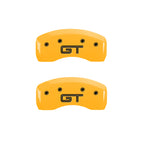 MGP 4 Caliper Covers Engraved Front Mustang Rear S197/GT Yellow Finish Black Char 2003 Ford Mustang