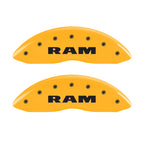 MGP 4 Caliper Covers Engraved Front Ram Rear Ramhead Yellow Finish Black Char 2007 Dodge Durango