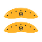 MGP 4 Caliper Covers Engraved Front Ram Rear Ramhead Yellow Finish Black Char 2007 Dodge Durango
