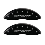 MGP 4 Caliper Covers Engraved Front & Rear 2015/Sport Black Finish Silver Char 2017 Ford Fusion