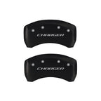 MGP 4 Caliper Covers Engraved Front & Rear Block/Charger Red finish silver ch