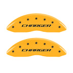 MGP 4 Caliper Covers Engraved Front & Rear Block/Charger Yellow Finish Black Char 2006 Dodge Charger