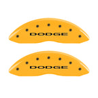 MGP 4 Caliper Covers Engraved Front & Rear Dodge Yellow Finish Black Char 2008 Dodge Durango