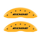 MGP 4 Caliper Covers Engraved Front & Rear EDGE/2015 Yellow finish black ch