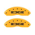 MGP 4 Caliper Covers Engraved Front & Rear Edge Yellow Finish Black Char 2008 Ford Edge