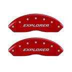 MGP 4 Caliper Covers Engraved Front & Rear Explorer/2011 Red Finish Silver Char 2009 Ford Explorer