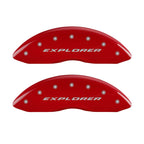 MGP 4 Caliper Covers Engraved Front & Rear Explorer Red finish silver ch