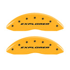 MGP 4 Caliper Covers Engraved Front & Rear Explorer Yellow finish black ch