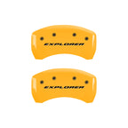 MGP 4 Caliper Covers Engraved Front & Rear Explorer Yellow finish black ch