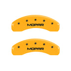 MGP 4 Caliper Covers Engraved Front & Rear MOPAR Yellow finish black ch