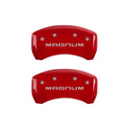 MGP 4 Caliper Covers Engraved Front & Rear Magnum Red finish silver ch
