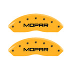 MGP 4 Caliper Covers Engraved Front & Rear Mopar Yellow Finish Black Char 2010 Dodge Nitro