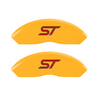 MGP 4 Caliper Covers Engraved Front & Rear No bolts/ST Yellow finish black ch