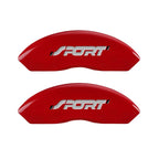 MGP 4 Caliper Covers Engraved Front & Rear No bolts/Sport Red finish silver ch