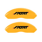 MGP 4 Caliper Covers Engraved Front & Rear No bolts/Sport Yellow finish black ch