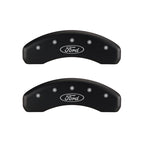MGP 4 Caliper Covers Engraved Front & Rear Oval logo/Ford Red finish silver ch