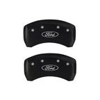 MGP 4 Caliper Covers Engraved Front & Rear Oval logo/Ford Red finish silver ch