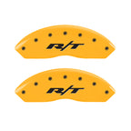 MGP 4 Caliper Covers Engraved Front & Rear RT Yellow finish black ch