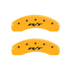 MGP 4 Caliper Covers Engraved Front & Rear RT Yellow finish black ch