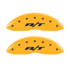 MGP 4 Caliper Covers Engraved Front & Rear RT1-Truck Yellow finish black ch