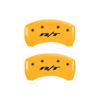 MGP 4 Caliper Covers Engraved Front & Rear RT1-Truck Yellow finish black ch