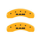 MGP 4 Caliper Covers Engraved Front & Rear Ram Yellow Finish Black Char 2006 Dodge Durango