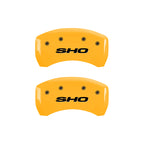 MGP 4 Caliper Covers Engraved Front & Rear SHO Yellow finish black ch