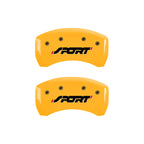 MGP 4 Caliper Covers Engraved Front & Rear SPORT Yellow finish black ch