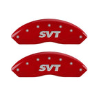 MGP 4 Caliper Covers Engraved Front & Rear SVT Red finish silver ch