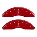 MGP 4 Caliper Covers Engraved Front & Rear Tiffany Snake Red finish silver ch
