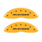 MGP 4 Caliper Covers Engraved Front & Rear With out stripes/Avenger Yellow finish black ch