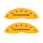 MGP 4 Caliper Covers Engraved Front & Rear With out stripes/Dodge Yellow finish black ch