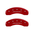 MGP 4 Caliper Covers Engraved Front & Rear With out stripes/Journey Red finish silver ch
