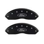 MGP 4 Caliper Covers Engraved Front Shelby Engraved Rear Tiffany Snake Black finish silver ch