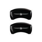 MGP 4 Caliper Covers Engrvd Front No bolts/Tbird Engrvd Rear/Tbird Emblem Blk fnsh slvr ch