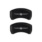 MGP 4 Caliper Covers Engrvd Front No bolts/Tbird Engrvd Rear/Tbird Emblem Red fnsh slvr ch