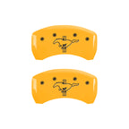 MGP Rear set 2 Caliper Covers Engraved Rear GT500 Shelby & Cobra Yellow finish black ch