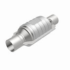 MagnaFlow Univ Cat Conv 2.5in Inlet/Outlet Ctr/Ctr Round 9in Body L x 5.125in W x 13in Overall L