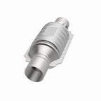 MagnaFlow Univ Conv 2in In/Out Ctr/Ctr Round 9in Body L x 5.125in W x 13in Overall L Single O2 Port