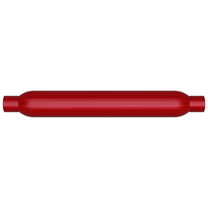 MagnaFlow Muffler Red Pack Series Glasspack 3.5in Rd 26in Body Length 2.25in/2.25in Inlet/Outlet