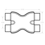MagnaFlow Smooth Trans X 2.5/2.5 X 12 SS