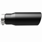 MagnaFlow Tip Stainless Black Coated Single Wall Round Single Outlet 5in Dia 3.5in Inlet 14.5in L