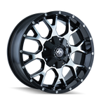 Mayhem 8015 Warrior 20x9 / 6x135 BP / 0mm Offset / 106mm Hub Black/Machined Face Wheel