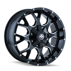 Mayhem 8015 Warrior 20x9 / 8x180 BP / 18mm Offset / 124.1mm Hub Black w/ Milled Spokes Wheel