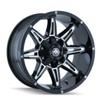 Mayhem 8090 Rampage 20x9 / 6x135 BP / 11mm Offset / 106mm Hub Black w/ Milled Spokes Wheel