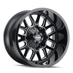 Mayhem 8107 Cogent 20x10 / 5x127 BP / -19mm Offset / 87.1mm Hub Black w/ Milled Spokes Wheel