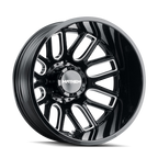 Mayhem 8107D Cogent Dually 20x8.25/8x210 BP/-192mm Offset/154.2mm Hub Black w/ Milled Spokes Wheel
