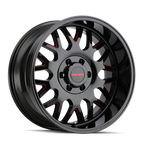 Mayhem 8110 Tripwire 20x9 / 8x165.1 BP / 0mm Offset / 130.8mm Hub Black w/ Prism Red Wheel